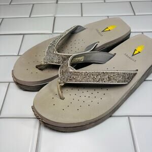 Volatile Rhinestone Sparkle Glitter Flip Flop
Platform Size 9